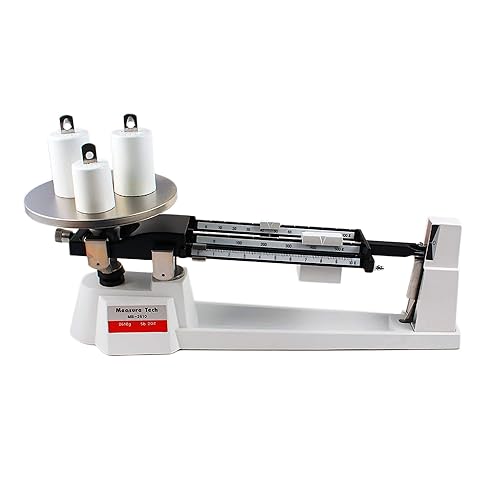 Triple Beam Mechanical Balance Scale with Zero Adjustment Tare and Magnetic Dampening, 2610g Capacity with Included Weights, 0.1g Readability - Poueer