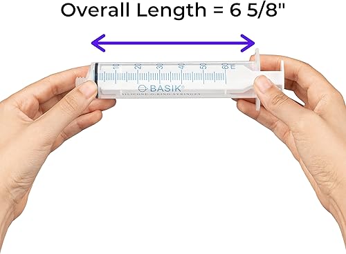 BASIK 60cc ENFit Silicone O Ring Reusable Syringe, 6 Pack - Poueer