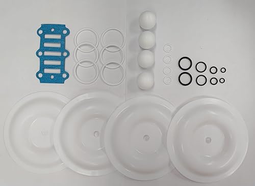 COSMOSTAR 0906RK Repair Kit for D0906 1' Double Diaphragm Pump - Poueer
