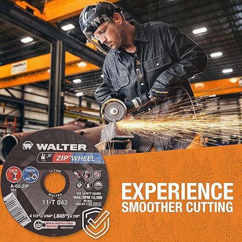 Walter Surface Technologies 11T042 ZIP Cutoff Wheel - (Pack of 25) Cutting Disc - Poueer