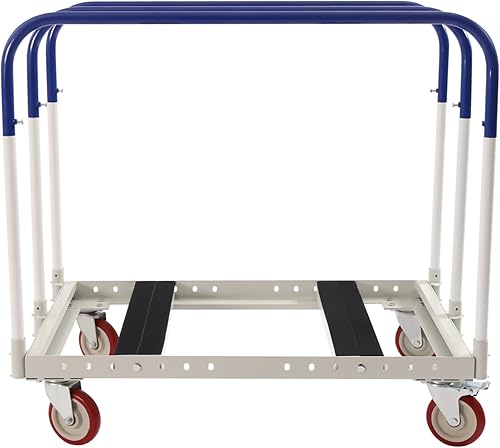 1500lbs Steel Panel Truck Cart, Platform Truck Cart, Lumber Cart Drywall Dolly Cart, Drywall Cart Panel Cart Dolly with 4 Dual-Bearing Casters, Steel Panel Cart, Steel Frame Dolly (1000lbs-39x24in) - Poueer