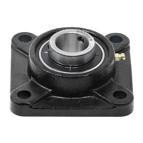 MAPLE ACE UCF209-28 Square Flange Bearing 1-3/4' Bore, 4-Bolt Self-Aligning, Solid Base, Heavy Duty (Qty 4) - Poueer