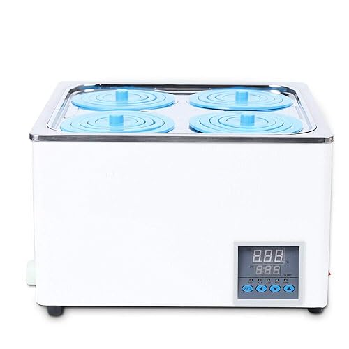 Digital Thermostatic Water Bath Laboratory Water Bath 3L Water Bath Heating Thermostatic Water Bath Scientific Single Pot Digital Laboratory Water Bath Rt to 100°c 300W 110V (4x3L) - Poueer
