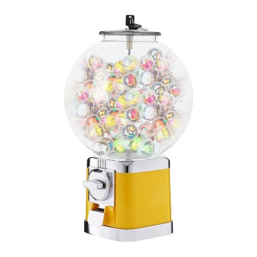 Capsule Vending Machine Candy Machine Dispenser for Business Toy Vending Machine Dispenser Lockable Candy Gumball Dispenser Machine Prize Machine Twister Ball Dispenser (White) - Poueer