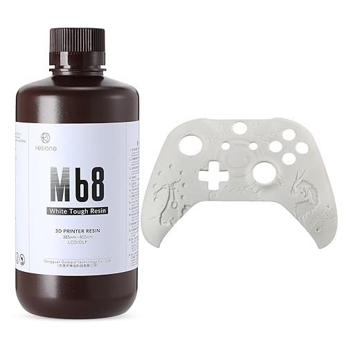 RESIONE Tough 3D Printer Resin, Not Brittle ABS Like Tough & Rigid 3D Resin for LCD 3D Printing UV 405nm (M58 Grey 1KG) - Poueer