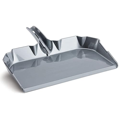 Libman Commercial 581 Industrial Grade Dust Pan, 17' Wide, Polypropylene, Gray (Pack of 6) - Poueer