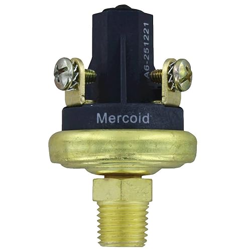 Dwyer Series A6 Pressure Switch, Range 25-50 ±5 psi, 304 Stainless Steel Base - Poueer