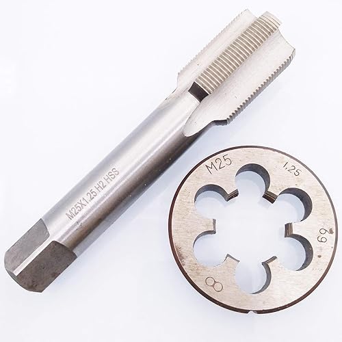 HSS M25 x 1.25mm Tap and M25 x 1.25mm Die Metric Thread Right Hand - Poueer