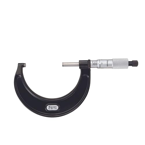 Starrett Outside Micrometer with One-Piece Spindle, Satin Chrome Finish and Advanced Sleeve Design - Quick and Easy Adjustment, 2-3' Range, .001' Graduations - 436.1XRL-3 - Poueer