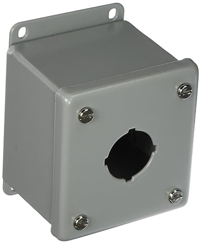 Hoffman E1PB Enclosure for 1 30.5 mm Pushbutton, Steel, Gray - Poueer