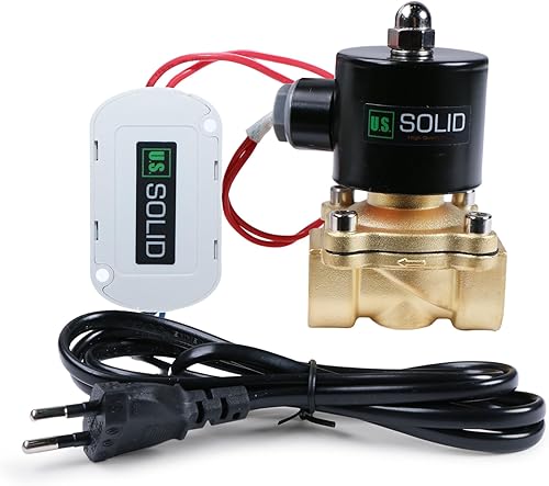 U.S. Solid Smart Solenoid Valve - 3/4 Inch Wi-Fi APP-Controlled Brass Solenoid Valve, 110V AC - Poueer