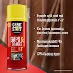 Great Stuff Gaps and Cracks Insulating Foam Sealant,12 Ounce - Case of 12 - Poueer