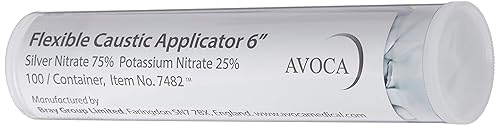 Silver Nitrate Applicator Silver Nitrate/Potassium Nitrate 75% - 25% Applicator Vial (Pack of 100 Applicators) - Poueer