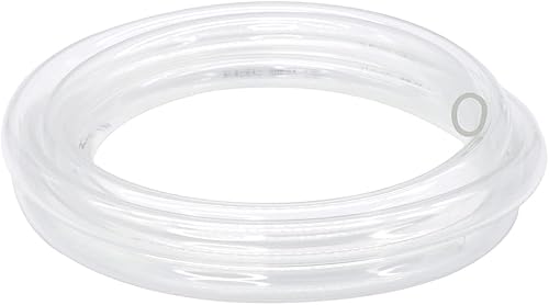 DAVCO 3/4' ID x 50ft Clear Vinyl Tubing, Low Pressure Flexible PVC Tubing, Heavy Duty UV Chemical Resistant Lightweight Plastic Vinyl Hose, BPA Free and Non Toxic - Poueer