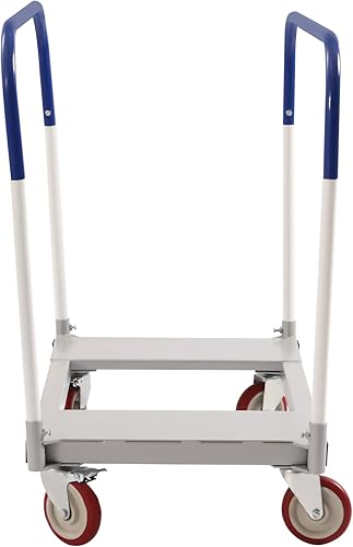 1500lbs Steel Panel Truck Cart, Platform Truck Cart, Lumber Cart Drywall Dolly Cart, Drywall Cart Panel Cart Dolly with 4 Dual-Bearing Casters, Steel Panel Cart, Steel Frame Dolly (1000lbs-39x24in) - Poueer