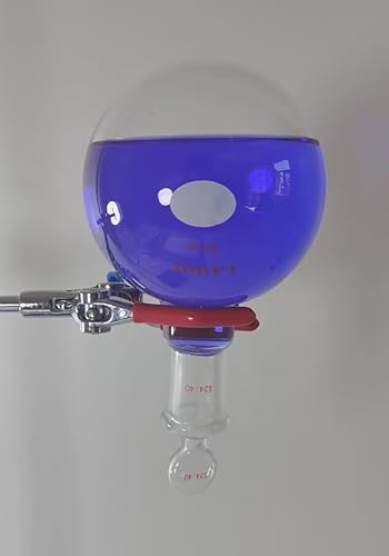 Laboy Glass 1000mL Single Neck Round Bottom Boiling Flask Heavy Wall with 24/40 Joint Heating Reaction Receiving Flask Organic Chemistry Lab Glassware - Poueer