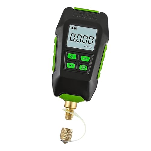 Micron Gauge, Digital Vacuum Gauge Professional Micron Meter with Large Backlit Display for Atmospheric Environment - Poueer
