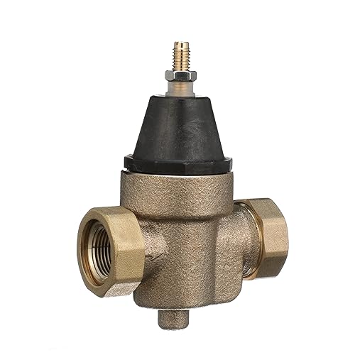 Watts LFN45B Series 3/4' Lead-Free Cast Copper Silicon Alloy Water Pressure Reducing Valve, Double Union Solder Inlet and Outlet, Elastomer Disc, Adjustable Pressure 25 to 75 psi, Maximum 400 psi - Poueer