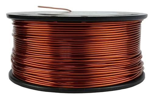 Industrial Copper Enameled Wire for Motor Winding | Tranformer Coil Making | Electric Magnet Wire DIY | AWG 8 Gauge, 3 kg (3000 Grams, 6.6lbs) - Poueer
