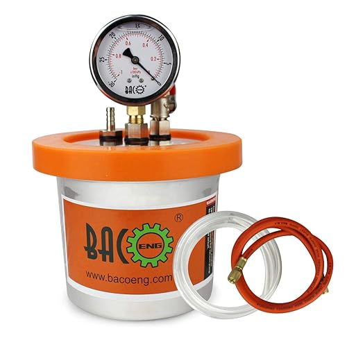 BACOENG 3 Gallon Resin Trap Vacuum Chamber, Stainless Steel Vacuum Degassing Chamber Kit (3 Gallon/1.2 QT/2 QT Available) - Poueer
