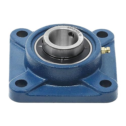 MAPLE ACE UCF209-28 Square Flange Bearing 1-3/4' Bore, 4-Bolt Self-Aligning, Solid Base, Heavy Duty (Qty 4) - Poueer