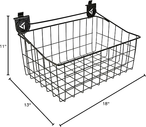Gladiator 18' Wide Wire Basket, GAWU18BKBH - Poueer
