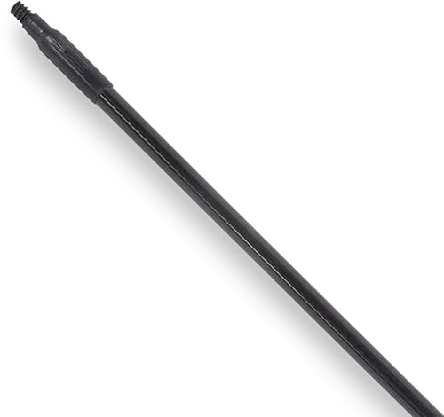 SPARTA 41225EC03 Fiberglass Broom Handle, Mop Handle, Replacement Handle With Acme Threaded Tip For Commercial Cleaning, 48 Inches, Black, (Pack of 12) - Poueer