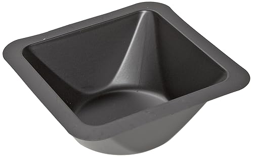 Heathrow Scientific HS1423BB Standard Weighing Boat, Polystyrene, Antistatic, Medium, 85 mm L x 85 mm W x 24 mm D, Black (Pack of 500) - Poueer