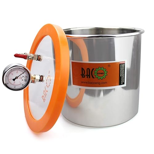 BACOENG 3 Gallon Resin Trap Vacuum Chamber, Stainless Steel Vacuum Degassing Chamber Kit (3 Gallon/1.2 QT/2 QT Available) - Poueer