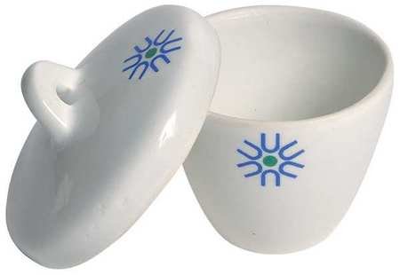 Crucible, Porcelain, Glazd, 1150C, 43mm, PK6 - Poueer