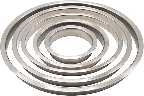 OUTWATER 10' (Nominal) Diameter x 2' Height 304 Polished Stainless Steel Trash Grommets for Countertop Inserted Trash Chutes - Poueer