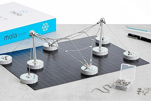 Mola Structural Kit 3 | Magnetic Modular Kit for Engineering and Architecture Education | 205 Pieces + Practical Guide - Poueer