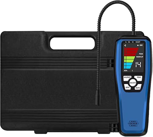 Refrigerant Leak Detector Wale&Morn LD200,Freon Leak Detector with Rechargeable Battery,Refrigerant Gas Leak Detector for HVAC R22 R410A R134A R290 R600A R1234yf SF6 CFCs HCFCs HFCs HC HFO - Poueer