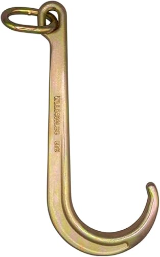 Mytee Products (4 Pack) 15' G70 J Hook w/T-J Hooks and Enlarged Link, 5,400 lbs WLL, G70 - Poueer