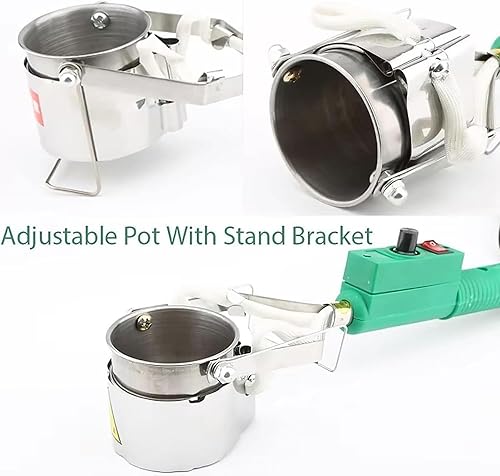 Electric soldering tin melting furnace 320W, handheld lead melting furnace, 800g capacity soldering furnace, temperature range 150-450℃ - Poueer