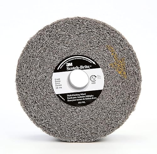 Cubitron Multi-Finishing Wheel - 2S Fine Grit Silicon Carbide - Stainless Steel Finishing Wheel - Convolute Wheel - 6 in x 2 in x 1 in - Pack of 2 - Poueer