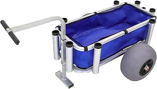 Juggernaut Storage Rolling Utility Cart, Heavy Duty & Waterproof Caddy, 220 lbs Capacity, Blue - Poueer