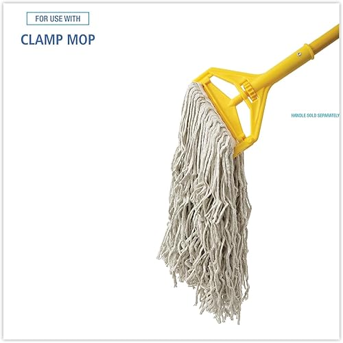 Boardwalk CM20024 Banded Cotton Mop Heads, 24oz, White, 12/carton - Poueer