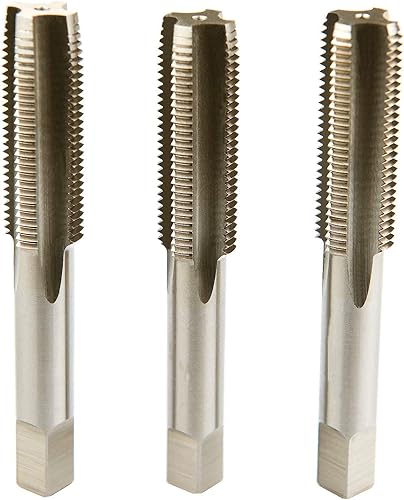 MaxTool M16X2.0 Hand Thread Taps Set Including Taper+Plug+Bottom HSS M2 Metric Taps Set Pitch 2.0 mm FULLY GROUND RIGHT HAND; HSM02W00R16 - Poueer