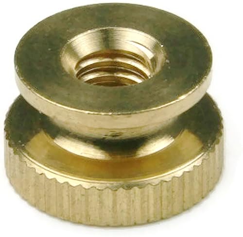 Knurled Thumb Nut Brass - 8/32 (7/16 Dia x 5/16 Thick) Qty-100 - Poueer