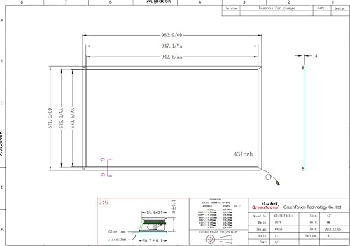 55-Inch 16-Point Multi-Touch Infrared IR Touch Frame Panel (55 Inches, USB, HID Compatible) - Poueer
