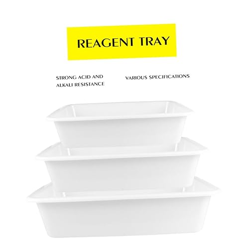 3pcs Tray Acid Alkali Resistance Compact Tray Chemical Experiment Apparatus - Poueer