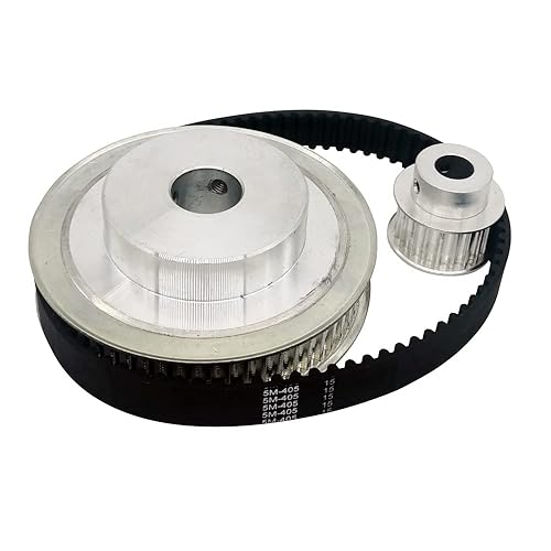 HTD 5M Timing Belt Pulley 15mm Width 405mm Belt 60 Teeth 20Teeth 3:1 Ratio Synachronous Pulley 5mm 6mm 8mm 10mm 12mm 14mm 15mm 16mm 19mm 20mm 22mm 24mm 25mm Transmission Pulley (60T-12mm, 20T-12mm) - Poueer