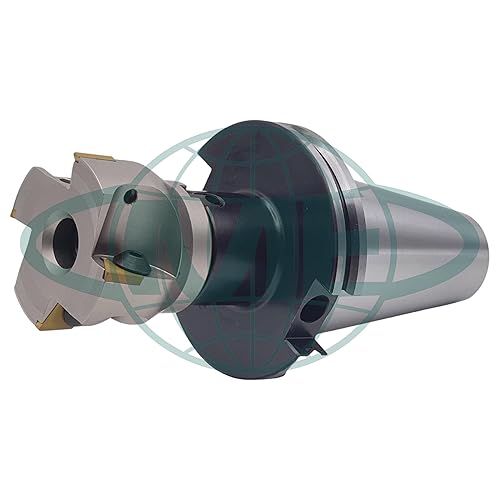CME 6' 90° Indexable Face Mill w/ CAT50 Arbor, APKT1604 Inserts Included, 8 Flutes - Poueer