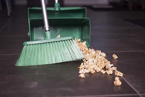Remco - A Vikan Company 62509 Lobby Dustpan with Broom, Polypropylene/Polyester/Aluminum, 7' X 14' Bin, 37' Handle, Black - Poueer
