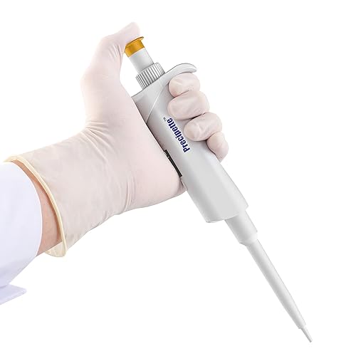 Adjustable Micropipette, Universal Tip Cone ISO 8655 Calibrated Pipette, Pack of 4 Including 0.1-2.0 µL, 2-20 µL, 20 – 200 µL, 100 – 1000 µL - Poueer